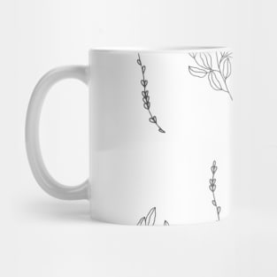 printmaking pattern black and white elements Mug